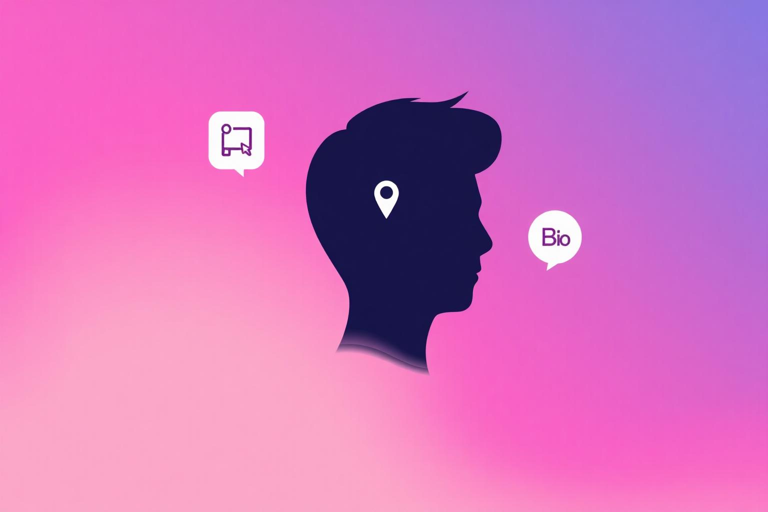Ilustração minimal de perfil