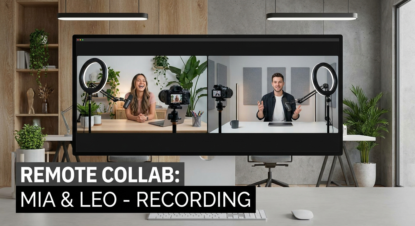 Setup de gravação remota colaborativa