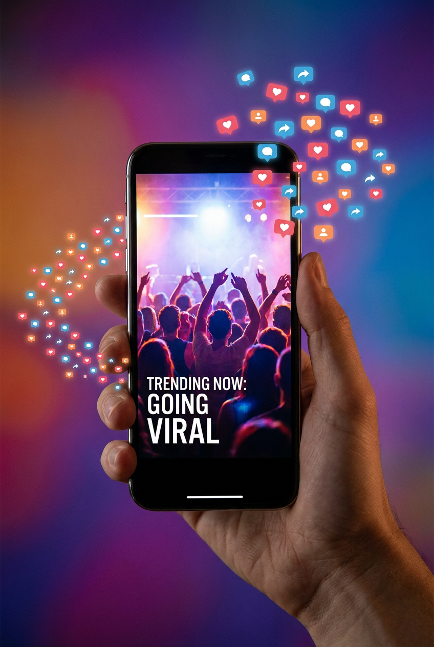 Smartphone com vídeo viralizando