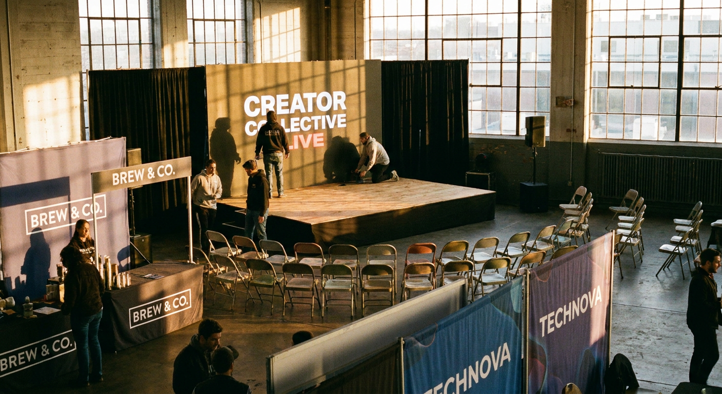 Backstage do evento