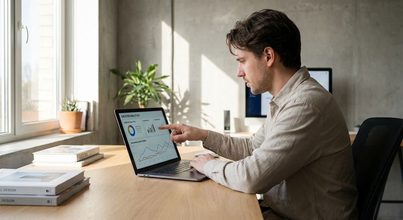 Analytics em laptop