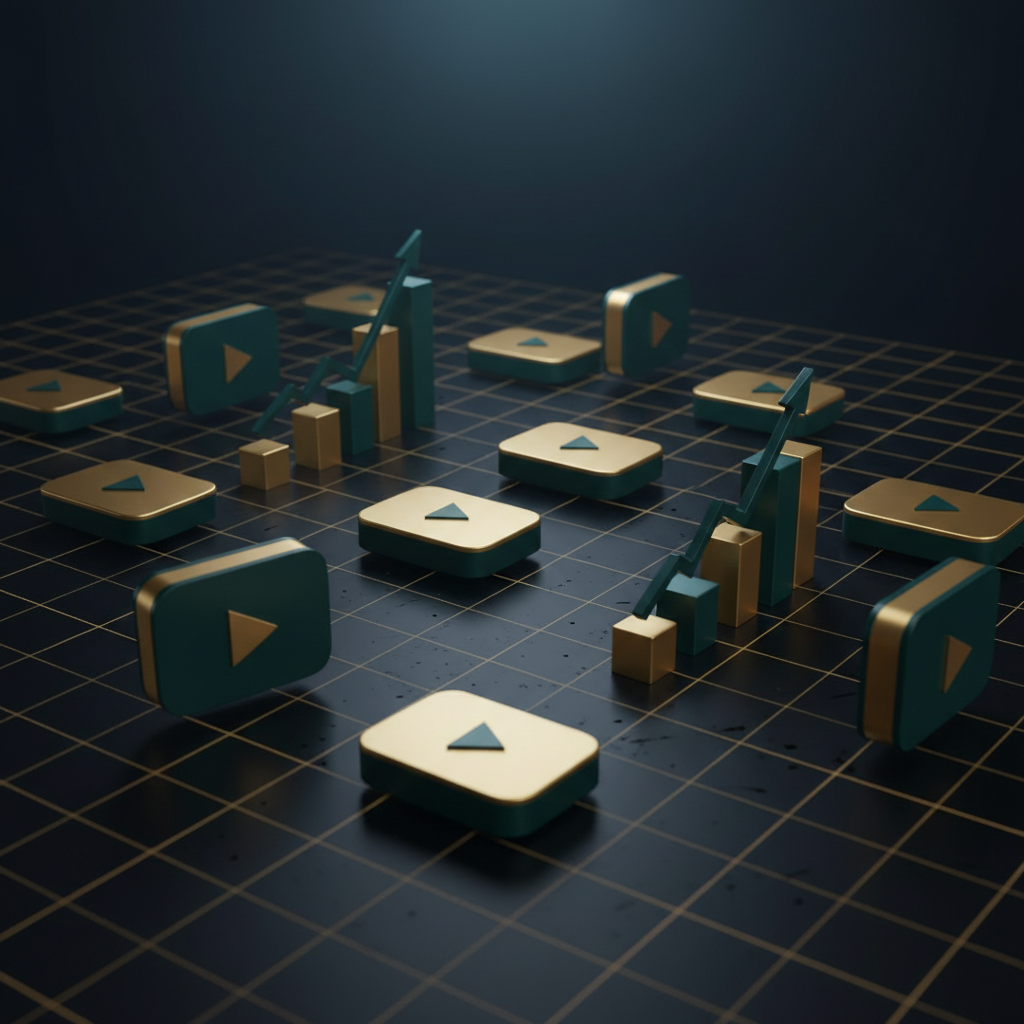 Botões de play multiplicando em grid com gráficos de receita