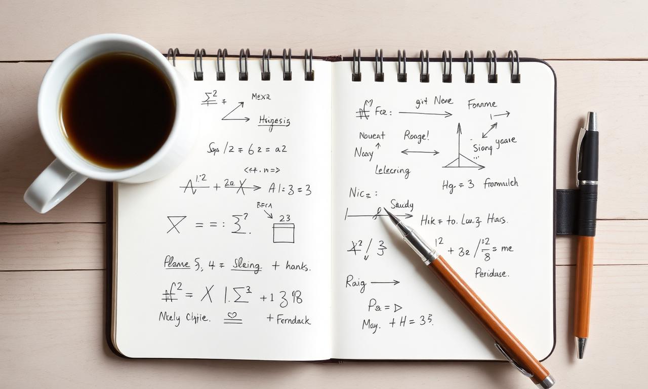Caderno com fórmulas de hook