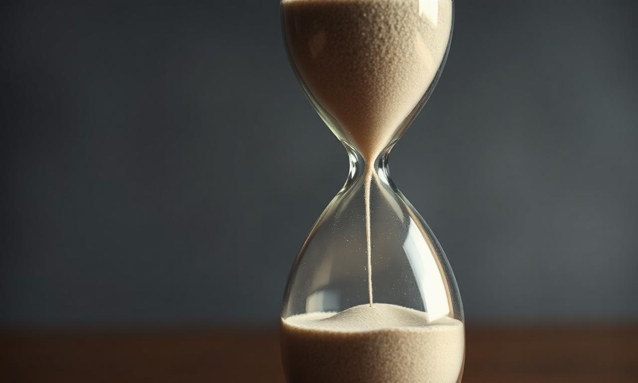 Ampulheta com sobreposição de timeline de feed social