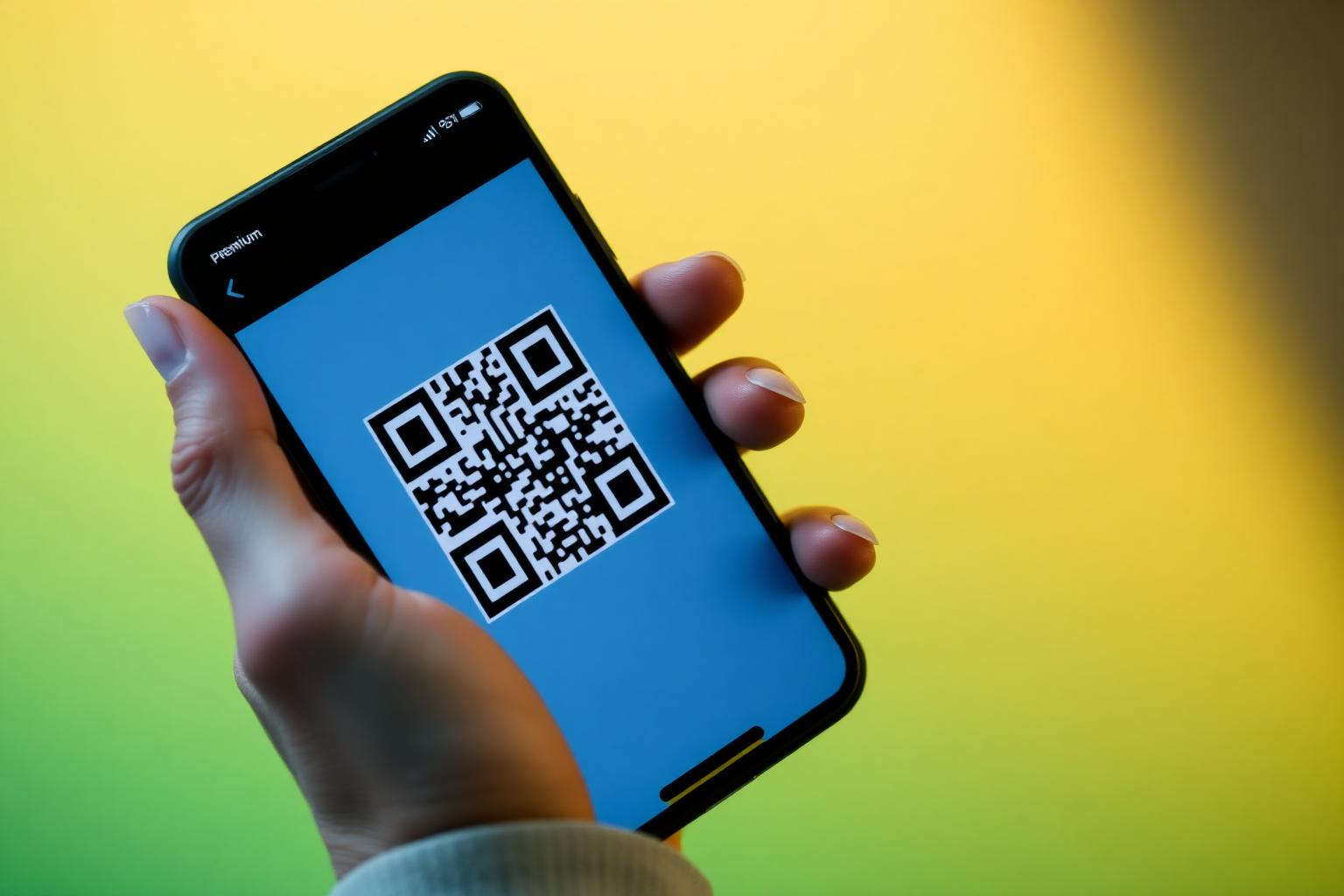 Mão com QR Code Pix