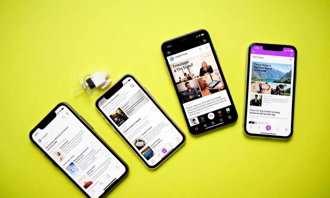 Vários celulares com formatos diferentes