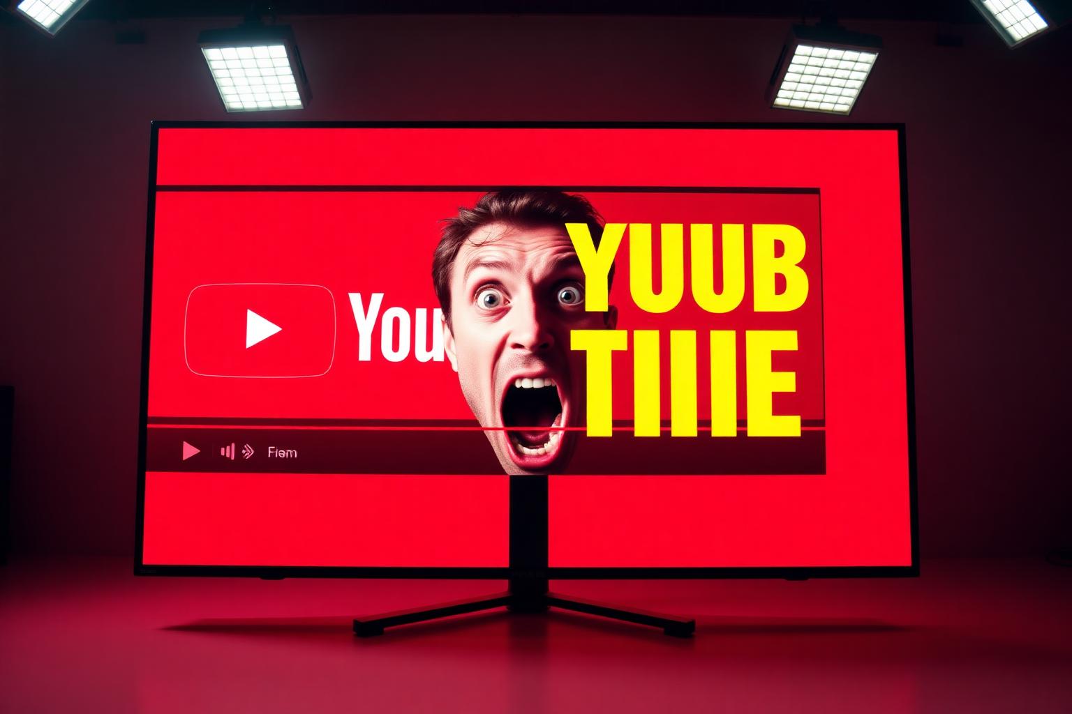 Thumbnail vibrante exibida em monitor grande